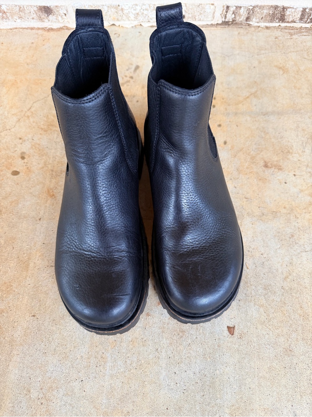 Birkenstock 39 100% Leather Black Boits - Picture 5 of 11